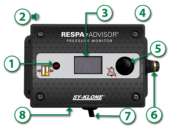 RESPA Advisor Pressure Sensor numbered diagram